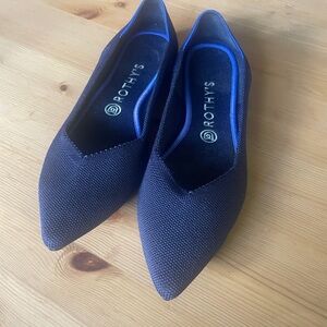 Rothy's Navy Point Flats